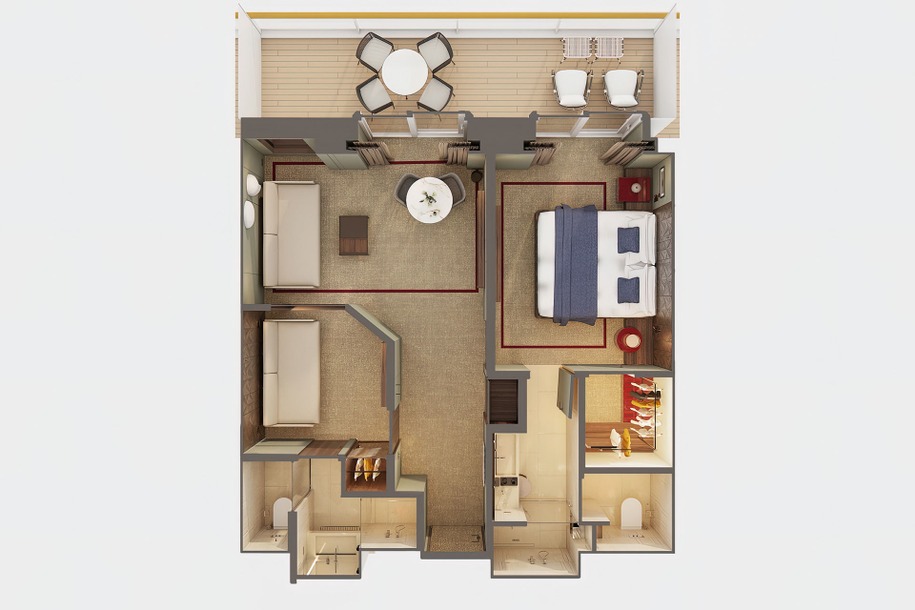 The Haven 2-bedroom Family Villa With Large Balcony