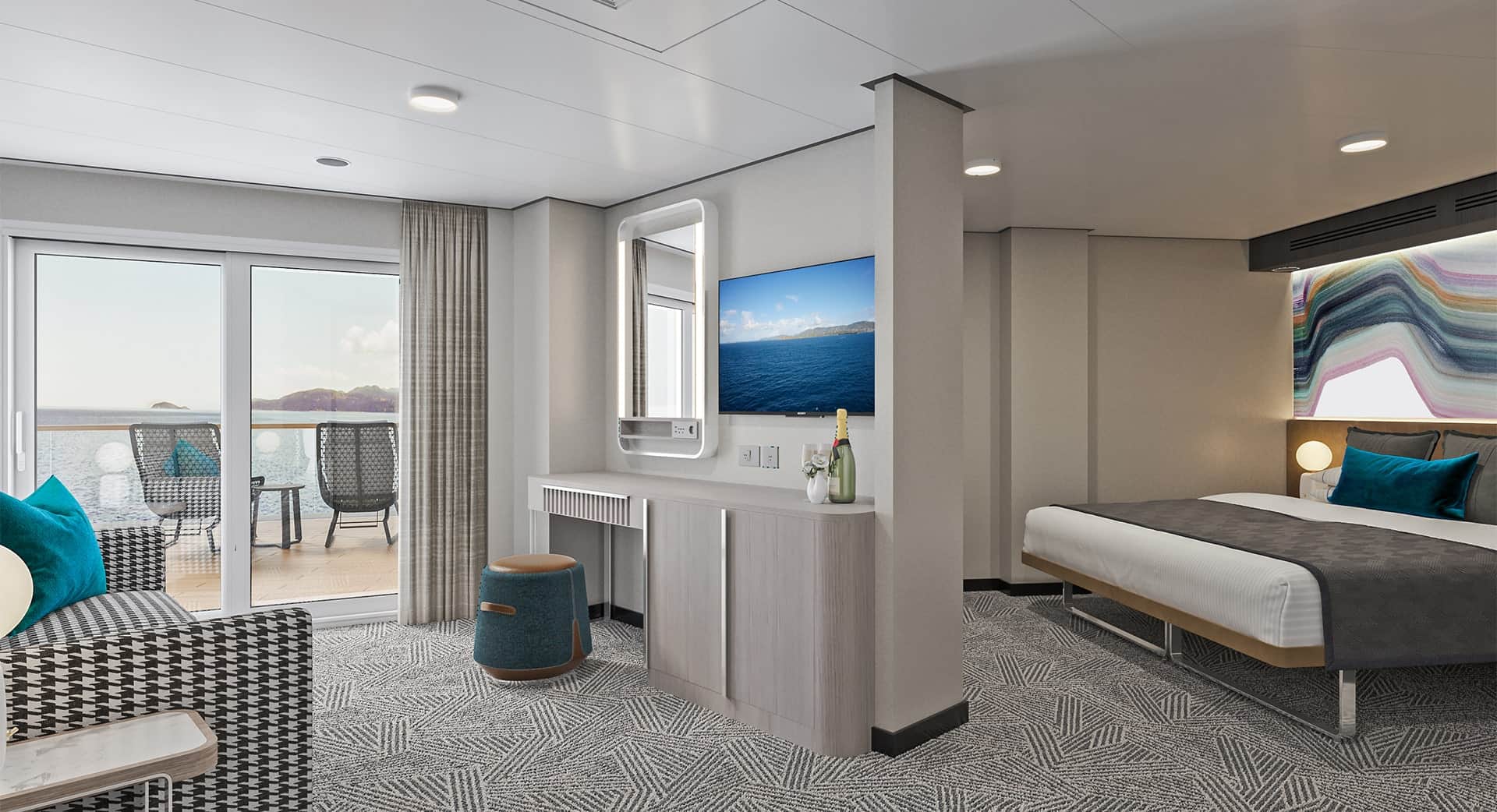 Aft-facing Suite With Large Balcony