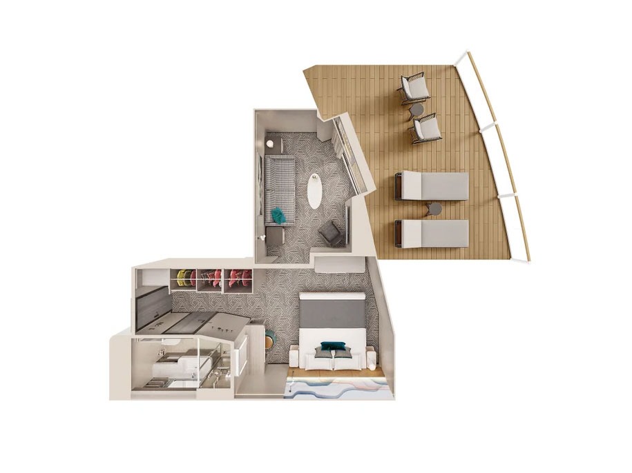 Forward-facing Suite With Master Bedroom & Large Balcony
