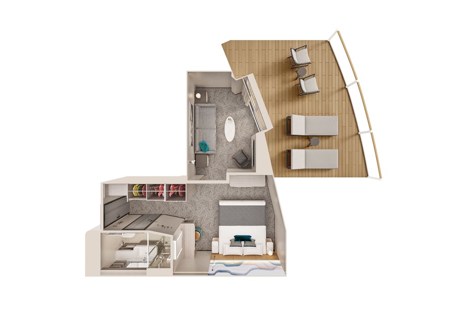 Forward-facing Suite With Master Bedroom & Large Balcony