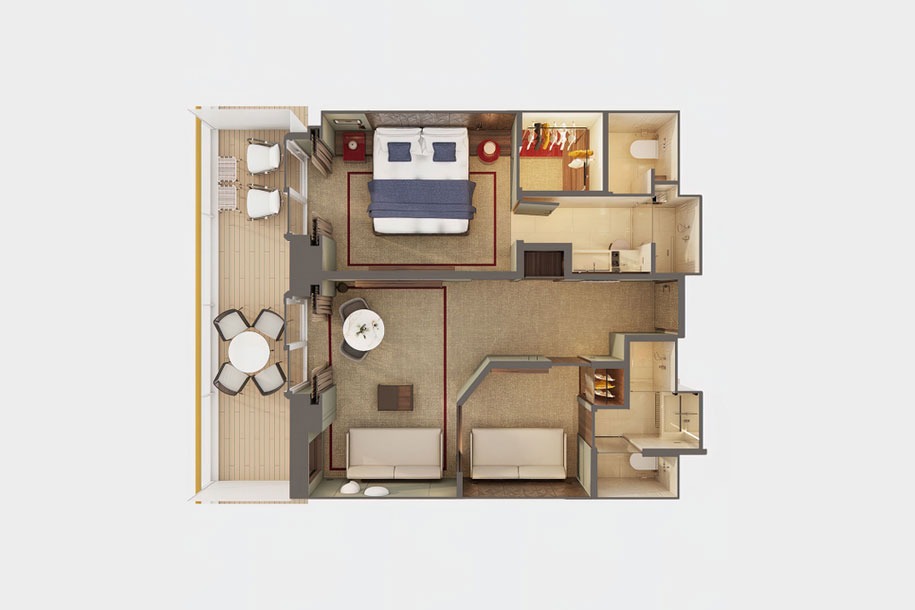 The Haven 2-Bedroom Family Villa with Large Balcony