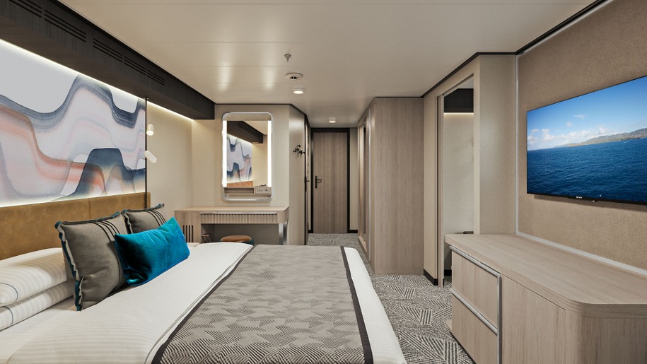 Forward-Facing Suite with Master Bedroom & Large Balcony