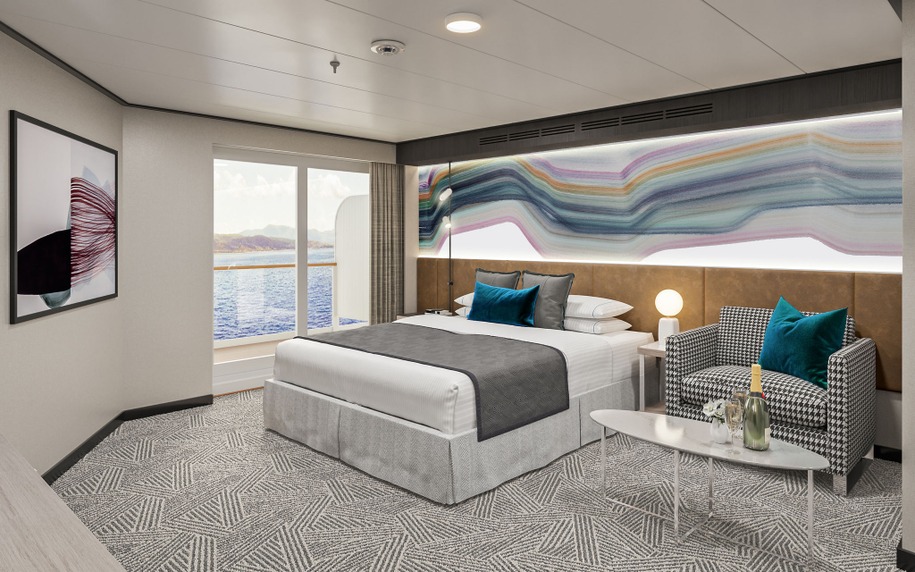 Forward-Facing Club Balcony Suite with Large Balcony